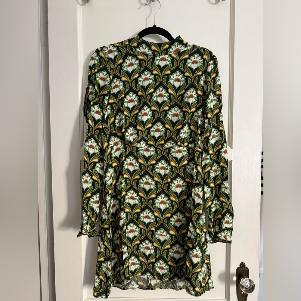 Mango Green Pattern Dress - Picture 2 of 2